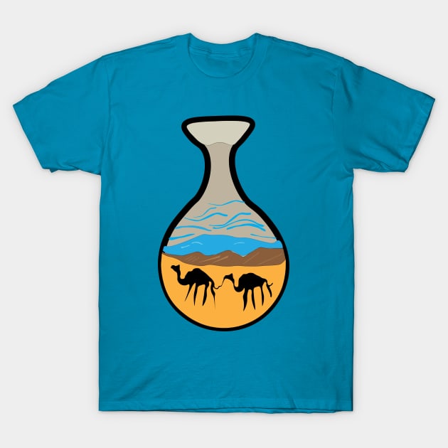 Sand Bottle(Jordan) T-Shirt by FeetFoot